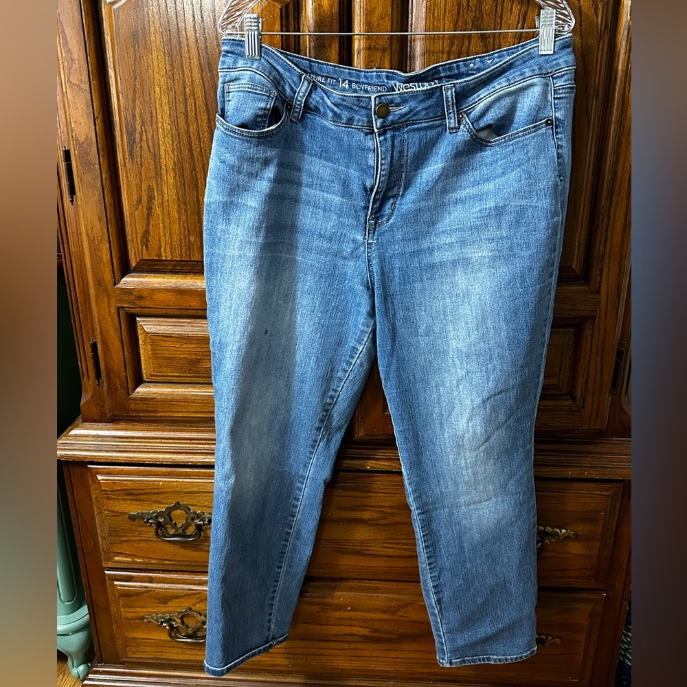 Westport boyfriend crop jeans size 14